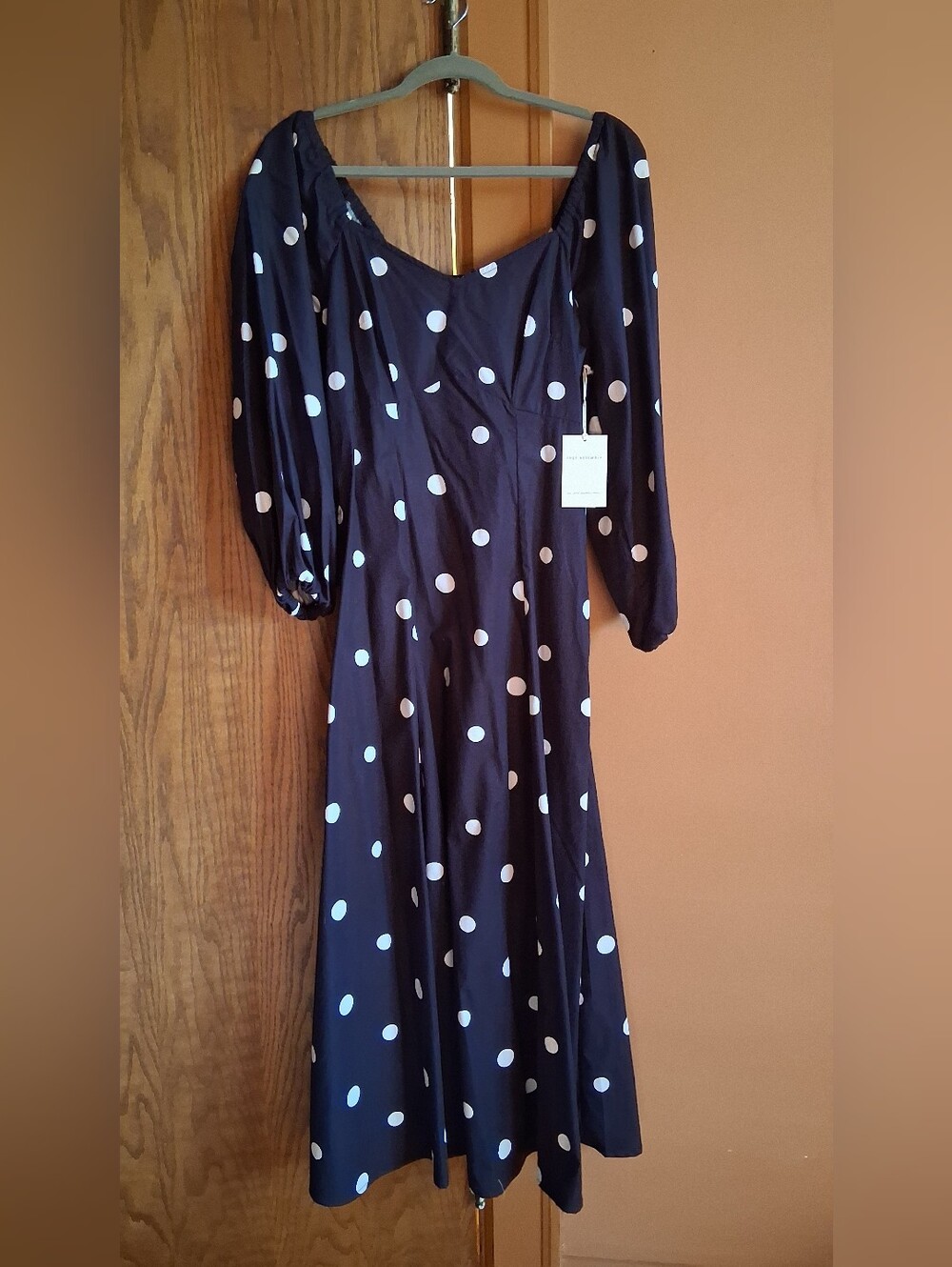 Navy Polka Dot Dress